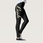 Leah white gold Handwriting Hose Leggings (Rechts)