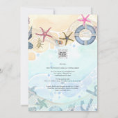 LeahG Beach Côte Destination Mariage Invitation (Dos)
