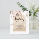 LeahG Blush Roze Champagne Bloemachtige Trouw Uitn (Staand voorkant)