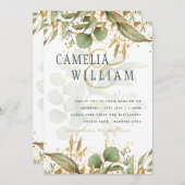 LeahG Botanische Groene Gebieden Gouden Trouw Uitn Kaart (Voorkant / Achterkant)