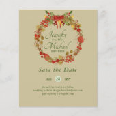 LeahG BUDGET Bespaar data Rode Rustieke Feestelijk (Voorkant)