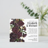 LeahG BUDGET Donkere PLUM Rozen bruiloft (Staand voorkant)