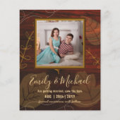 LeahG Budget PHOTO Save Date Rustic Leaf (Voorkant)