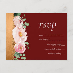 LeahG Budget Roos Glamor Girly Wedding Briefkaart