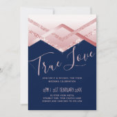 LeahG Budget Rosegold Art Deco Navy Wedding (Voorkant)
