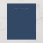 LeahG BUDGET Save The Date Blauwe Bloemen Waterver (Achterkant)