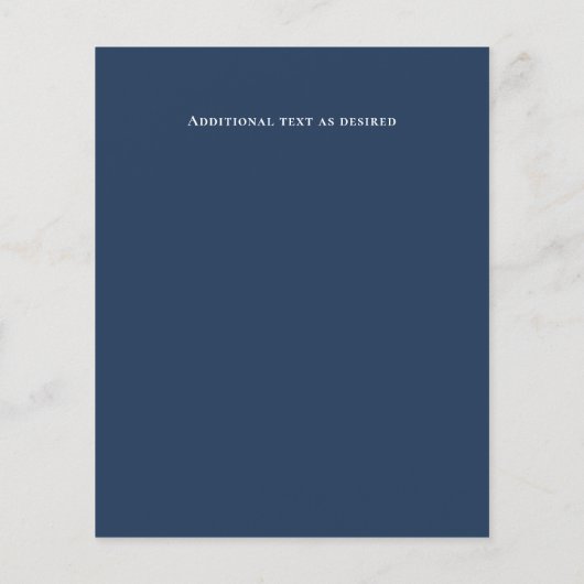 LeahG BUDGET Save The Date Blauwe Bloemen Waterver (Achterkant)