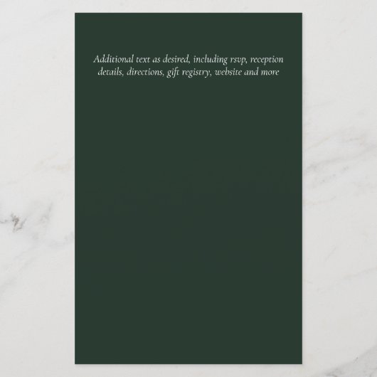 LeahG BUDGET Save The Date Groene krans Modern (Achterkant)