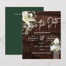 LeahG BUDGET Save The Date Landelijke Cala Lillies