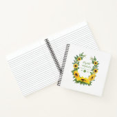 LeahG Budget Sunflower Wreath Bucket List Journal (Intérieur)