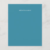 LeahG BUDGET Trouw Uitnodiging Folk Art Teal Roze (Achterkant)