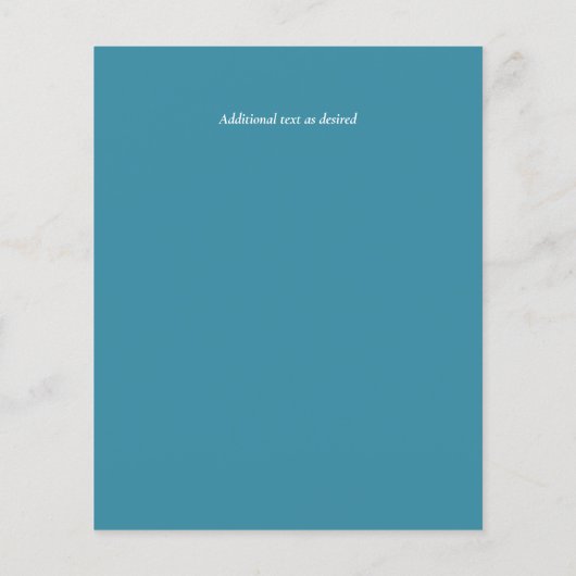 LeahG BUDGET Trouw Uitnodiging Folk Art Teal Roze (Achterkant)