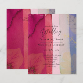 LeahG BUDGET Wedding Berry Red Paarse Waterverf