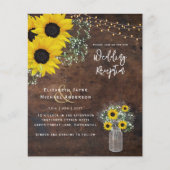 LeahG Budget Wedding RecEPTION Rustic Sunflower (Voorkant)