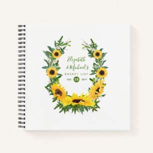 LeahG Budget Zonnebloem Krans Emmer Bucket List Jo Notitieboek
