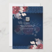 LeahG Burgundy Roses dentelle Invitation Mariage d (Dos)