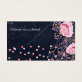 LeahG Denim Blue Rosegold rose Mariage floral (Dos)