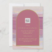 LeahG Dusty Rose Lavender Gold Wedding Invitation (Dos)