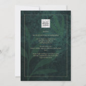 LeahG Emerald Forest Green Gold Wedding Invitation (Dos)