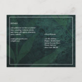 LeahG Emerald Green Feuilles de mariage Invitation (Dos)