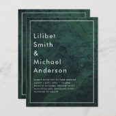 LeahG Emerald Green Feuilles de mariage Invitation (Devant / Derrière)