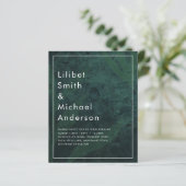 LeahG Emerald Green Feuilles de mariage Invitation (Debout devant)