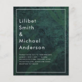 LeahG Emerald Green Feuilles de mariage Invitation (Devant)