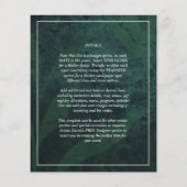 LeahG Emerald Green Feuilles de mariage Invitation (Dos)
