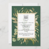 LeahG Emerald Green Greenery Mariage Invitation (Dos)