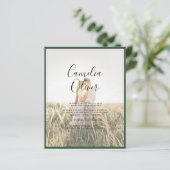 LeahG Emerald Green Photo Overlay Wedding Invite (Staand voorkant)