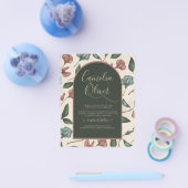 LeahG Emerald Green Terracotta Gold FALL Wedding Flyer (Enkel)