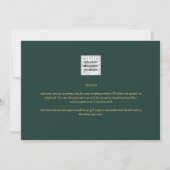 Leahg Eucalyptus Greenery Gold Wedding QR CODE IN Kaart (Achterkant)