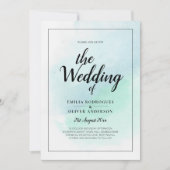 LeahG Faire-Part de Mariage Turquoise Bleu Vert IN (Devant)