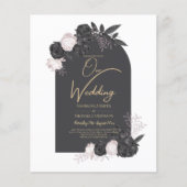 LeahG Gray Roses Modern Herfst Winter Wedding (Voorkant)