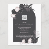 LeahG Gray Roses Modern Herfst Winter Wedding Flyer (Achterkant)