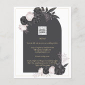 LeahG Gray Roses Modern Herfst Winter Wedding Flyer (Achterkant)
