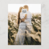 LeahG Greenery Leaves PHOTO OVERLAY Wedding Invive (Achterkant)