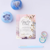 LeahG Ink Ombre Paars Roze Roze Goud Trouwring Flyer (Enkel)