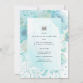 LeahG INK Verre de mer Turquoise Aqua INVITATION A (Dos)