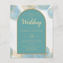 LeahG INK Zee Glass Turquoise Blauwgroen Gold INVI