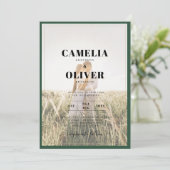 LeahG Invitation de mariage avec superposition de (Debout devant)