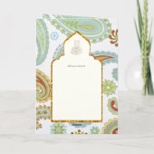 LeahG Islamitische sierlijke moslim bruiloft uitno Kaart (Achterkant)