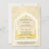 LeahG Islamitische Trouw Gouden Moskee Elegante Ni Kaart (Voorkant)
