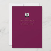 LeahG Magenta Berry Mariage rose Invitation (Dos)