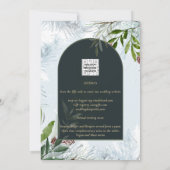 LeahG Mariage d'hiver Aqua Blue Green INVITATION (Dos)
