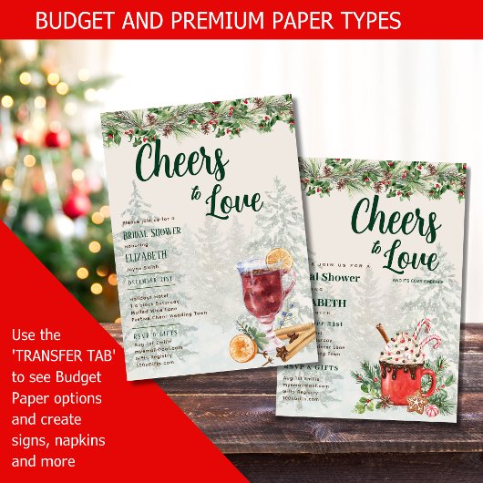 LeahG Mulled wijn Proost op Liefde Winter Bruiloft Kaart