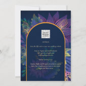 LeahG Navy Violet Or INVITATIONS DE MARIAGE TONS D (Dos)