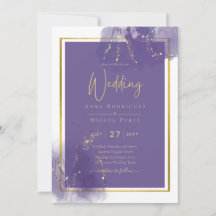 LeahG PAARSE GOLD Wedding Lavender ALCOHOL INK