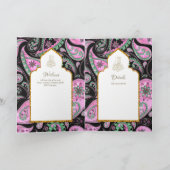 LeahG Paisley  islamitisch moslim bruiloft uitnodi Kaart (Binnen)