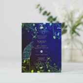 LeahG Peacock Blauw Islamitische Moslim Bruiloft U (Staand voorkant)